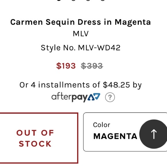 REVOLVE MLV Carmen Sequin Dress in Magenta - Picture 5 of 8